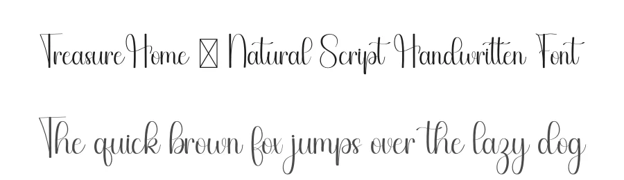 TreasureHome – Natural Script Handwritten Font by freshtypeink — Script Handwritten Font