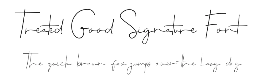 Treated Good Signature Font by edricstudio — Script Handwritten Font