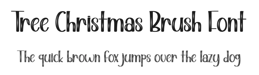 Tree Christmas Brush Font by andikastudio — Display Font