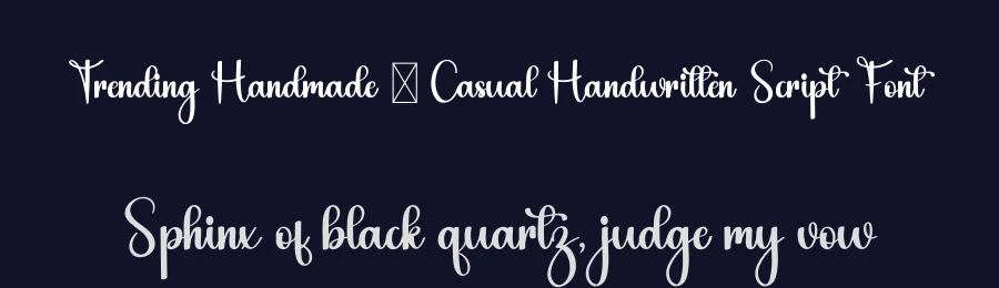Trending Handmade – Casual Handwritten Script Font by freshtypeink — Script Handwritten Font — thumbnail 2