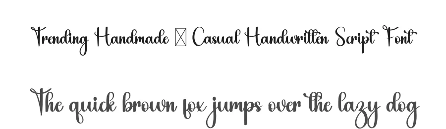 Trending Handmade – Casual Handwritten Script Font by freshtypeink — Script Handwritten Font