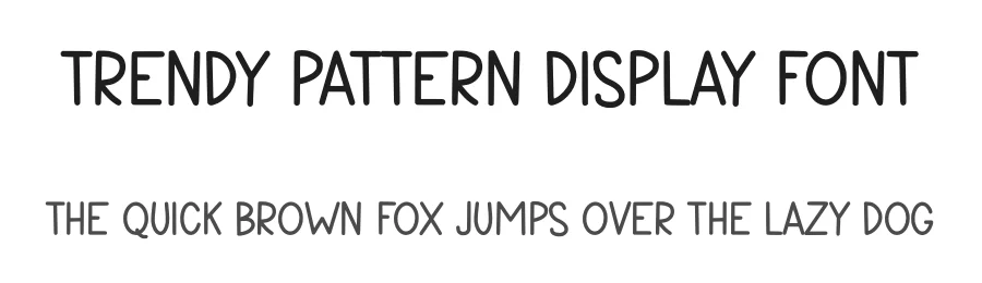 Trendy Pattern Display Font by Craftedtype — Decorative Font