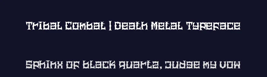 Tribal Combat | Death Metal Typeface by Denustudios — Blackletter Font — thumbnail 2