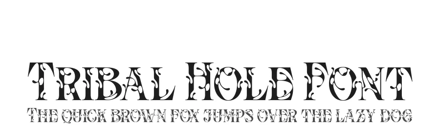 Tribal Hole Font by alit design — Display Font