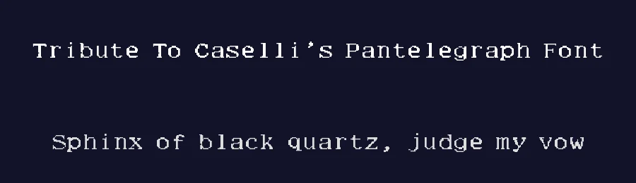 Tribute To Caselli’s Pantelegraph Font by zai — Display Font — thumbnail 2