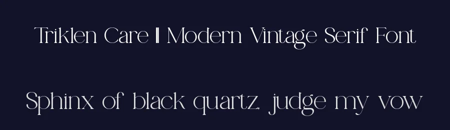 Triklen Care || Modern Vintage Serif Font by ErmediaStudio — Display Font — thumbnail 2