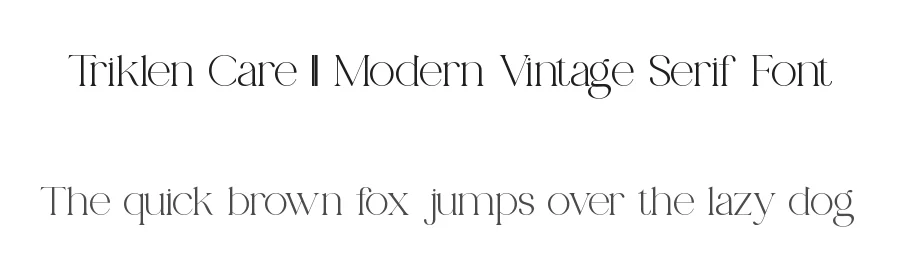 Triklen Care || Modern Vintage Serif Font by ErmediaStudio — Display Font