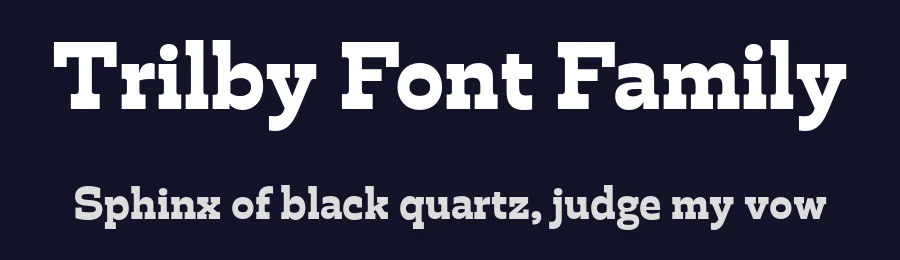 Trilby Font Family by djr — Slab Serif Font — thumbnail 2