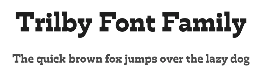 Trilby Font Family by djr — Slab Serif Font