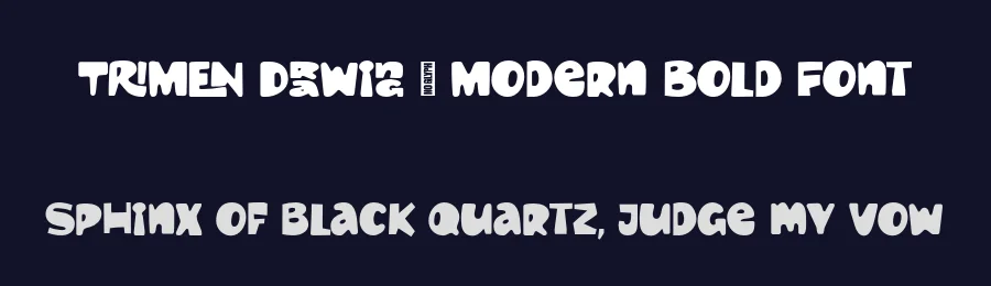 Trimen Drawing – Modern Bold Font by zarmatype — Decorative Font — thumbnail 2