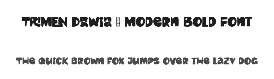 Trimen Drawing – Modern Bold Font by zarmatype — Decorative Font