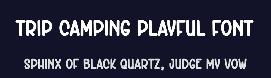 Trip Camping Playful Font by andikastudio — Display Font — thumbnail 2