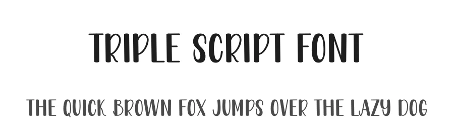 Triple Script Font by freshtypeink — Display Font
