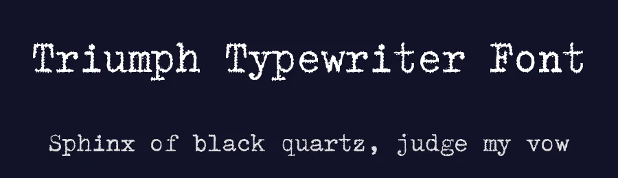 Triumph Typewriter Font by zai — Display Font — thumbnail 2