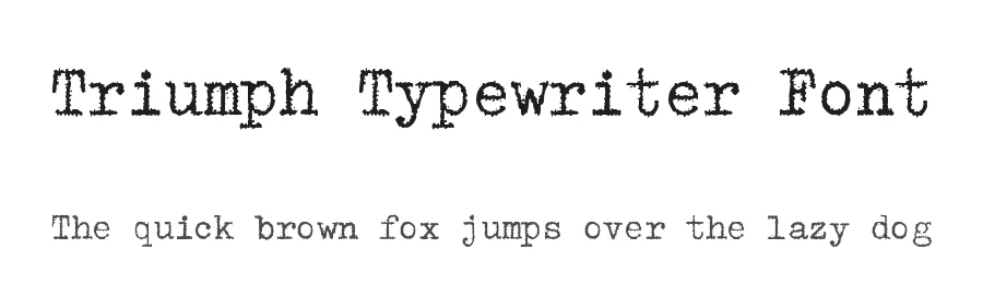 Triumph Typewriter Font by zai — Display Font
