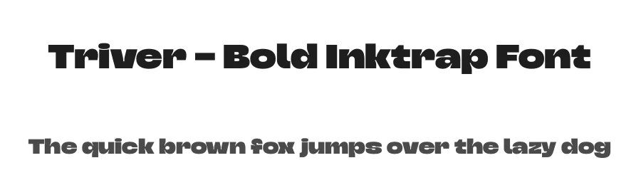 Triver – Bold Inktrap Font by limitype — Display Font