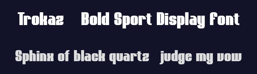 Trokaz – Bold Sport Display Font by FlawlessAndCo — Decorative Font — thumbnail 2