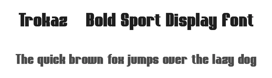 Trokaz – Bold Sport Display Font by FlawlessAndCo — Decorative Font