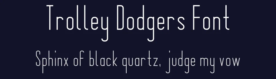Trolley Dodgers Font by Nathan Dawdy — Decorative Font — thumbnail 2