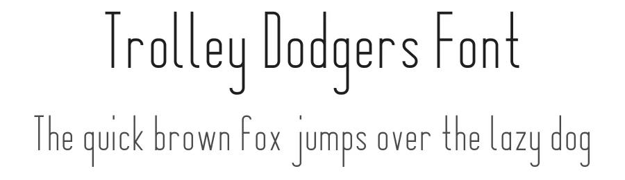 Trolley Dodgers Font by Nathan Dawdy โ Decorative Font
