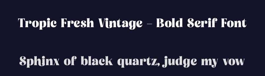 Tropic Fresh Vintage – Bold Serif Font by timelesstype.co — Display Font — thumbnail 2