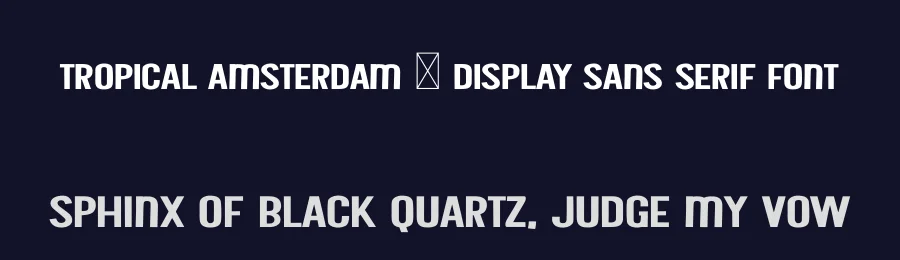 Tropical Amsterdam – Display Sans Serif Font by freshtypeink — Display Font — thumbnail 2