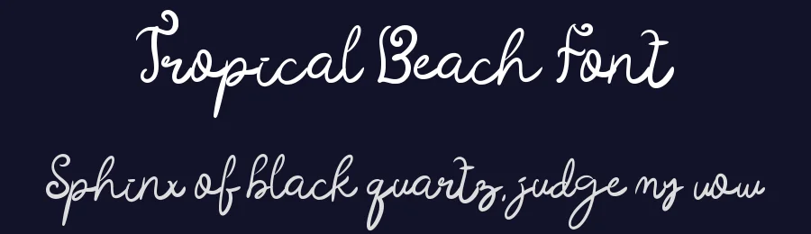 Tropical Beach Font by Yoga Letter — Script Handwritten Font — thumbnail 2