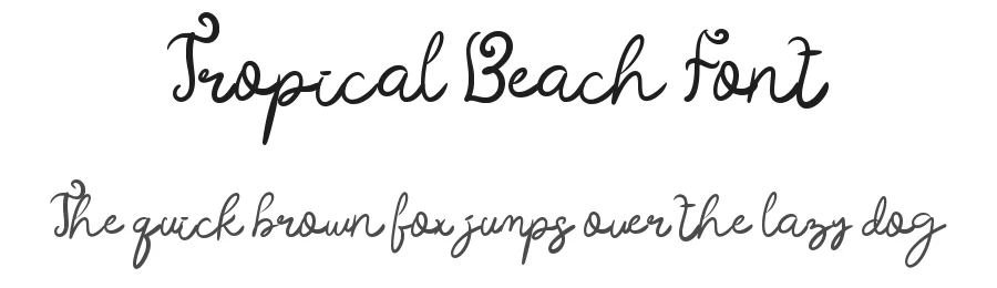 Tropical Beach Font by Yoga Letter — Script Handwritten Font
