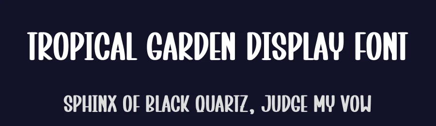 Tropical Garden Display Font by creativeletter — Display Font — thumbnail 2
