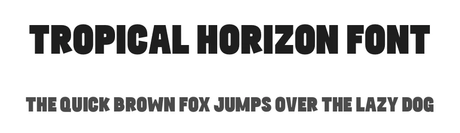 Tropical Horizon Font by MasyafiStudio — Display Font
