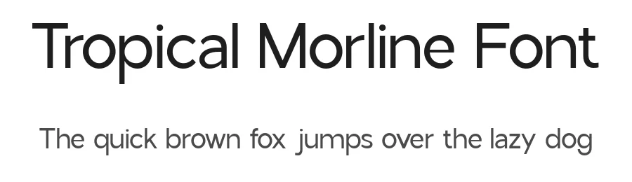 Tropical Morline Font by zeenesia — Display Font