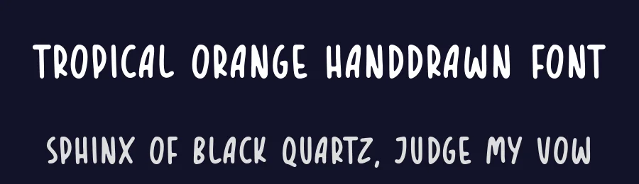 TROPICAL ORANGE Handdrawn Font by balpirick — Script Handwritten Font — thumbnail 2