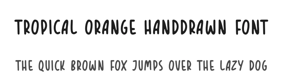 TROPICAL ORANGE Handdrawn Font by balpirick — Script Handwritten Font