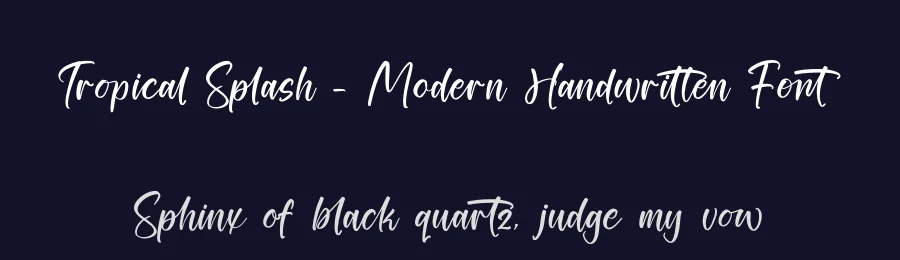 Tropical Splash – Modern Handwritten Font by stylishtype.co — Script Handwritten Font — thumbnail 2