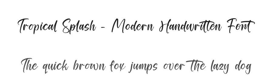 Tropical Splash – Modern Handwritten Font by stylishtype.co — Script Handwritten Font