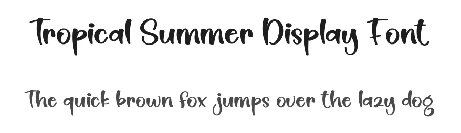 Tropical Summer Display Font by creativeletter — Script Handwritten Font