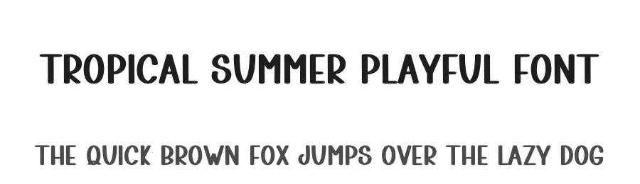 Tropical Summer Playful Font by freshtypeink — Display Font
