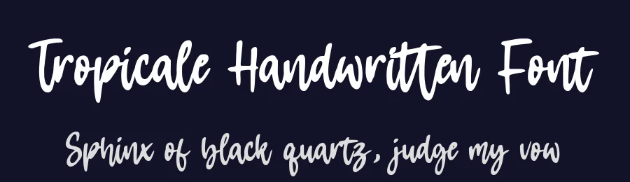 Tropicale Handwritten Font by balpirick — Script Handwritten Font — thumbnail 2