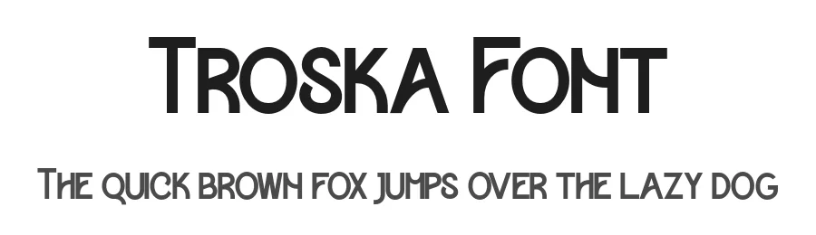 Troska Font by burntilldead — Display Font