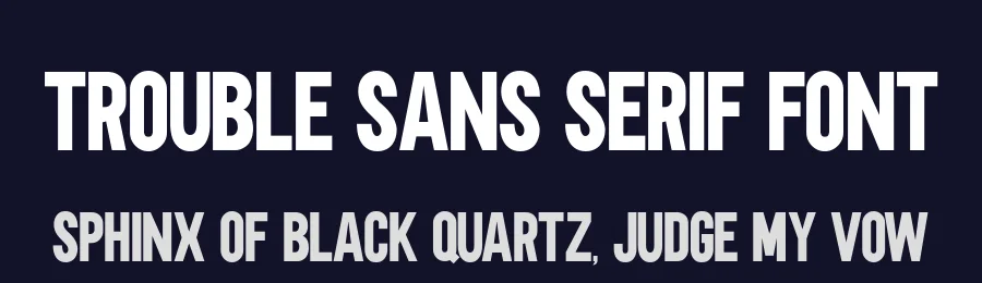 Trouble Sans Serif Font by Salt & Pepper Designs — Sans Serif Font — thumbnail 2