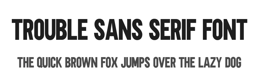 Trouble Sans Serif Font by Salt & Pepper Designs β Sans Serif Font