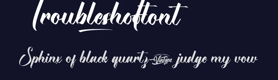 Troubleshoot Font by VinType — Script Handwritten Font — thumbnail 2
