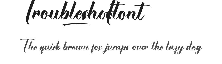 Troubleshoot Font by VinType — Script Handwritten Font