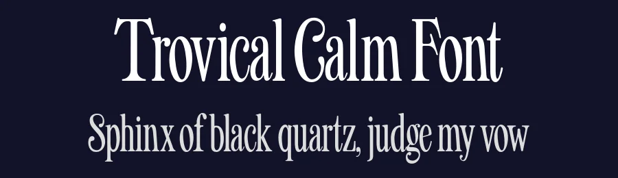 Trovical Calm Font by Fortunes Co — Serif Font — thumbnail 2