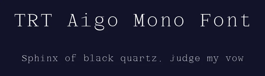 TRT Aigo Mono Font by truetype — Display Font — thumbnail 2