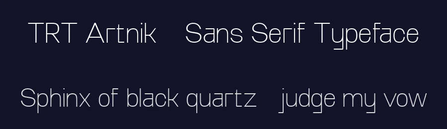 TRT Artnik – Sans Serif Typeface by truetype — Display Font — thumbnail 2