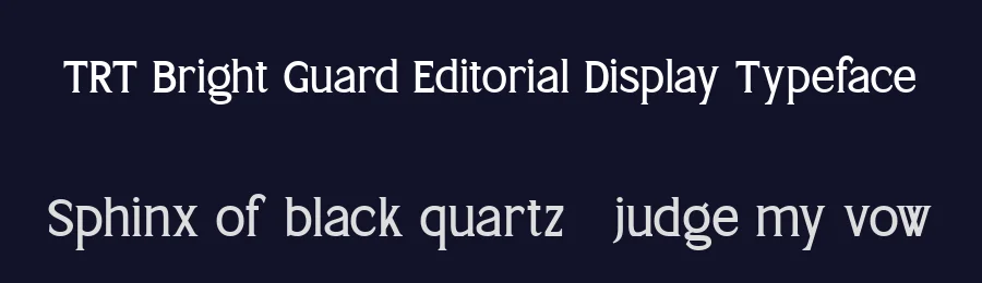 TRT Bright Guard Editorial Display Typeface by truetype — Display Font — thumbnail 2