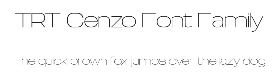 TRT Cenzo Font Family by truetype — Display Font