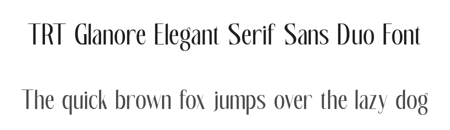 TRT Glanore Elegant Serif Sans Duo Font by truetype — Serif Font
