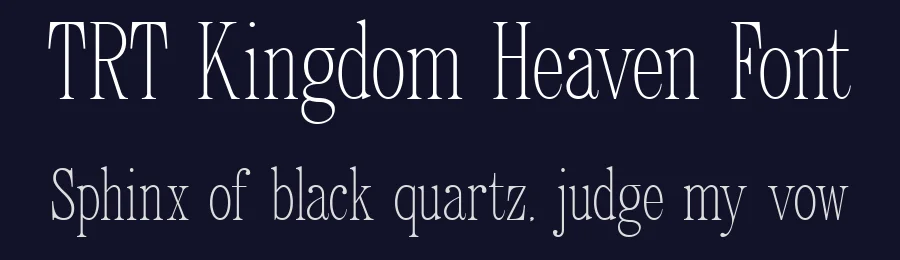 TRT Kingdom Heaven Font by truetype — Serif Font — thumbnail 2